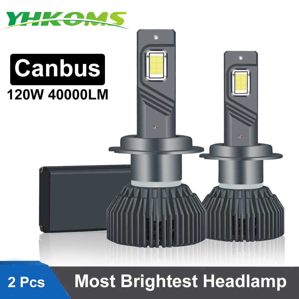 YHKOMS 120W 40000LM Canbus H4 H7 LED ڵ  ..